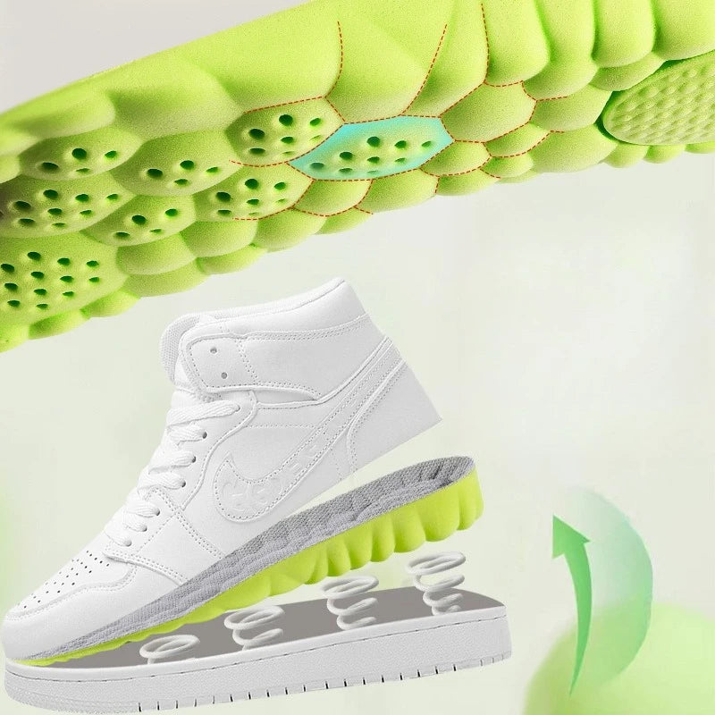 1Pair Height Increase Insoles Breathable Anti-Odor Insole Shock Absorbing Shoe Sole Soft Comfortable Sports Insole Air Insole