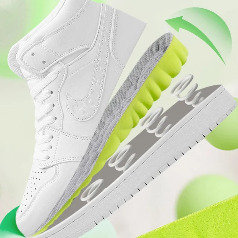 1Pair Height Increase Insoles Breathable Anti-Odor Insole Shock Absorbing Shoe Sole Soft Comfortable Sports Insole Air Insole