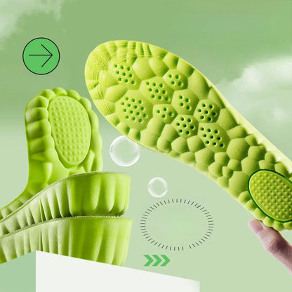 1Pair Height Increase Insoles Breathable Anti-Odor Insole Shock Absorbing Shoe Sole Soft Comfortable Sports Insole Air Insole