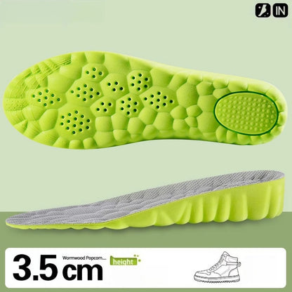 1Pair Height Increase Insoles Breathable Anti-Odor Insole Shock Absorbing Shoe Sole Soft Comfortable Sports Insole Air Insole